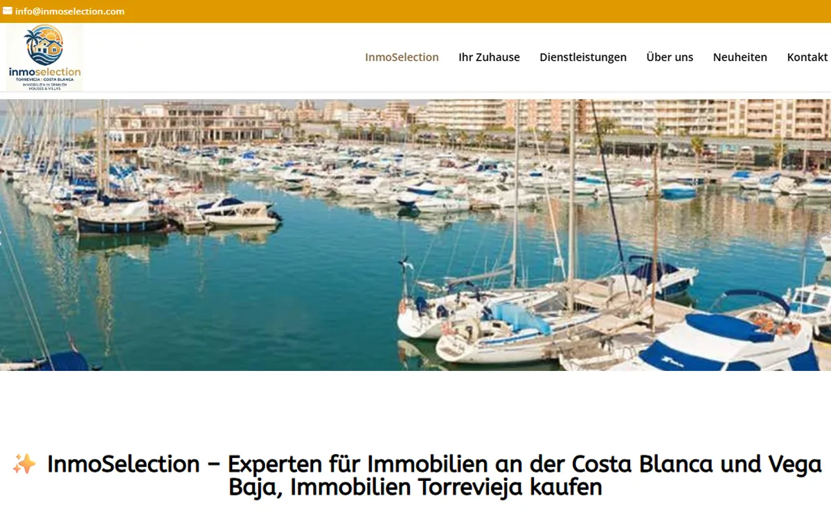 Captura de la web de InmoSelection